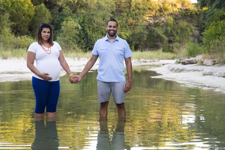 maternity session at bull creek park in austin