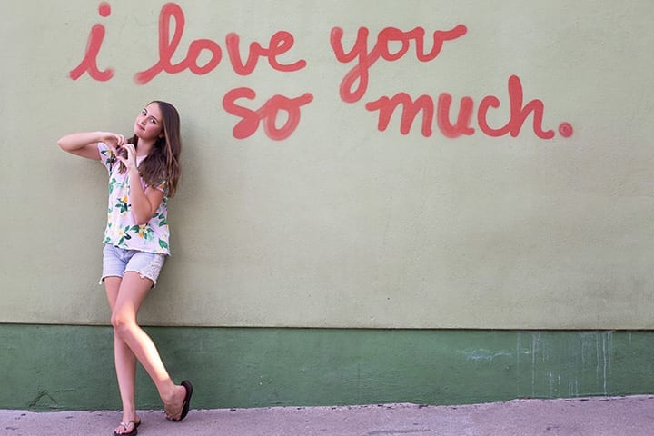 i love you so much mural at jo's coffee shop on south congress in austin, texas