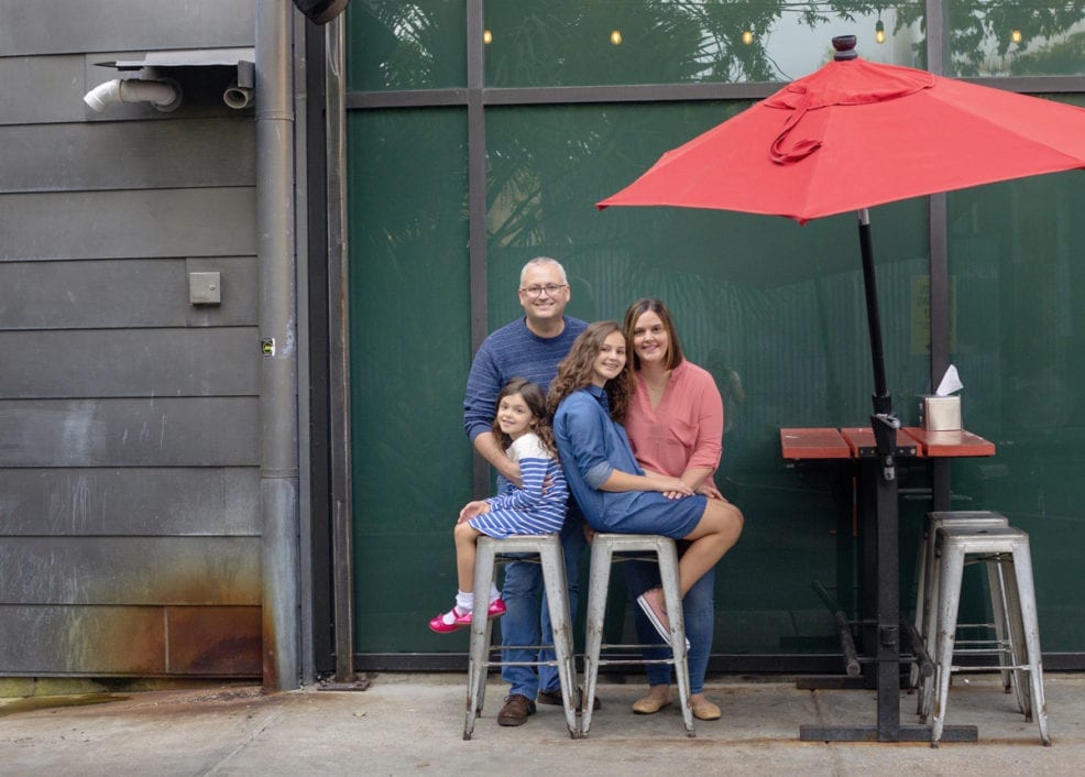Deveraux family on South Congress for their photo session, Austin, Texas