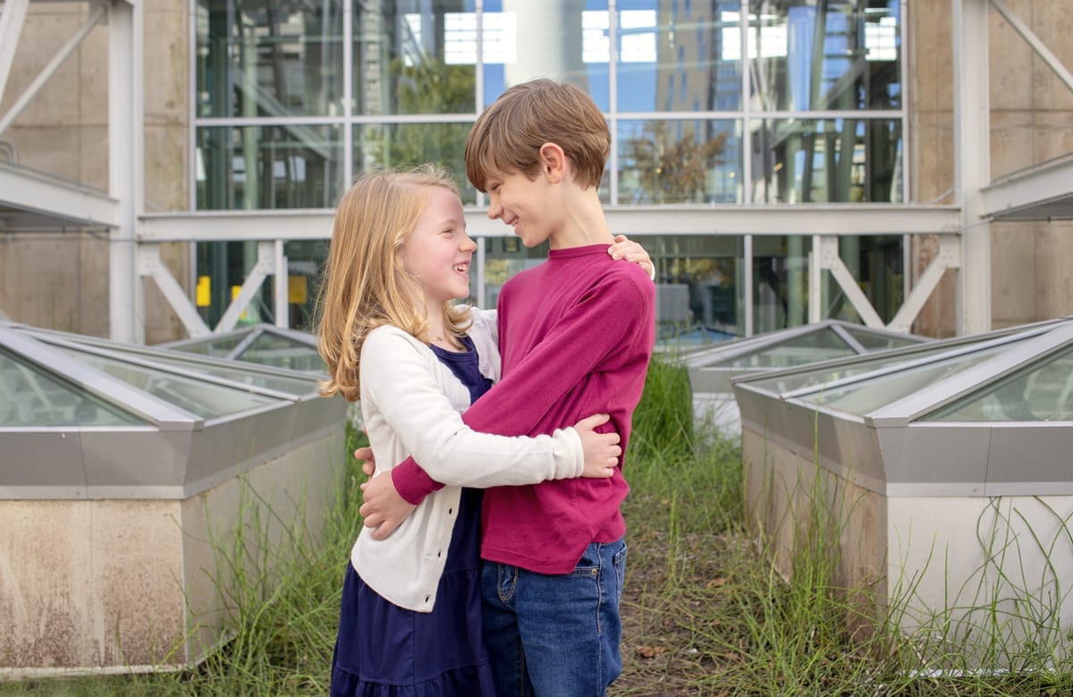 Koch Presnell Family Downtown Photo Session Seaholm Austin Central Library