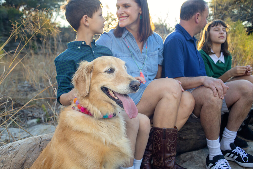 dog bull creek family photo session austin texas park