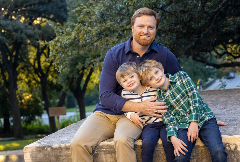 university of texas family photo session waller creek austin