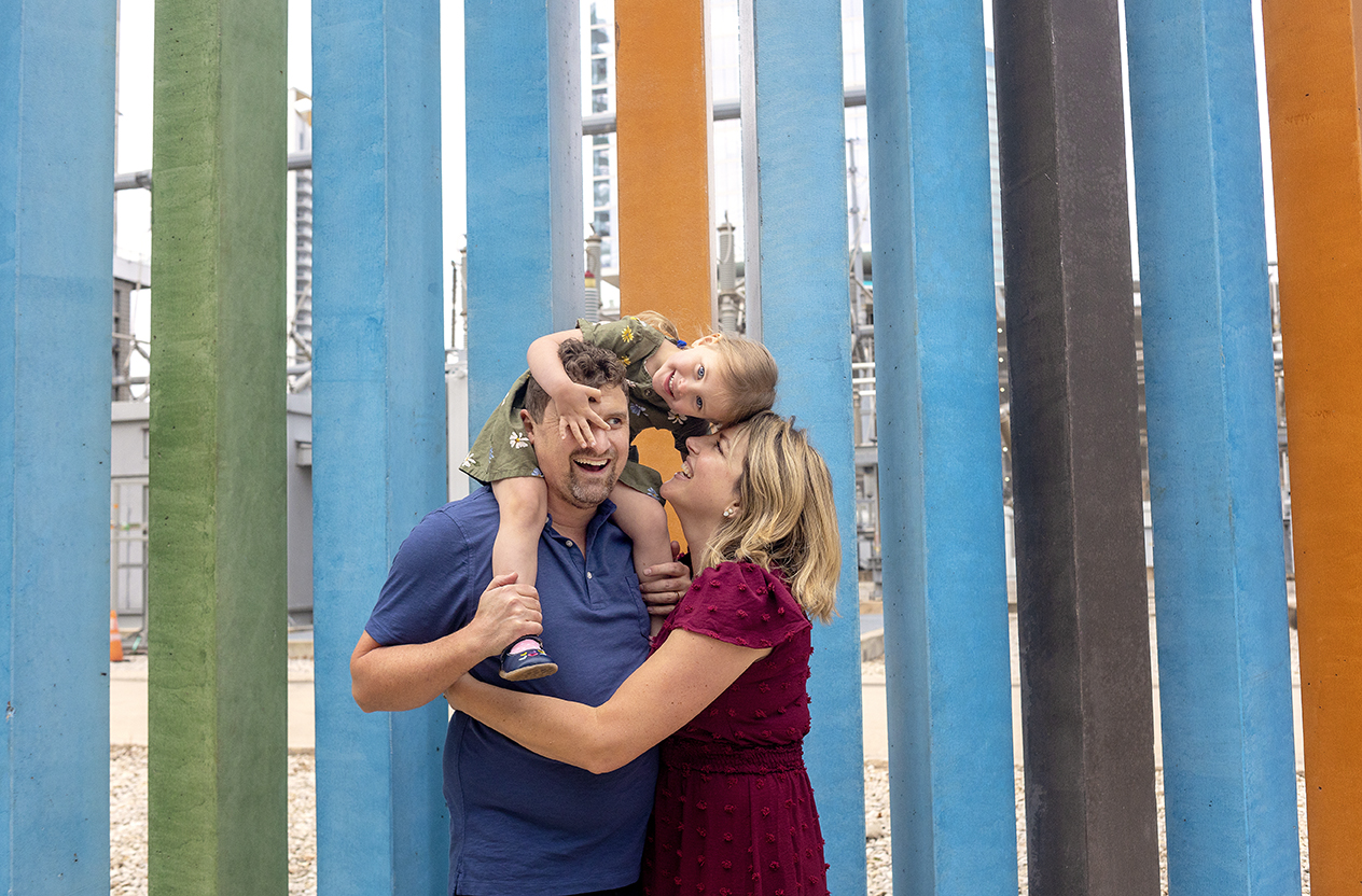 Family Photo session in the seaholm district of austin, texas