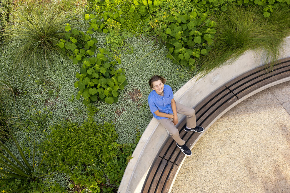 waterloo greenway photo session austin texas overhead angle