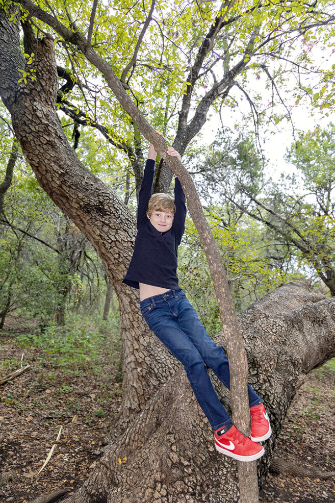 family photo session on mayfield park trails in austin, texas