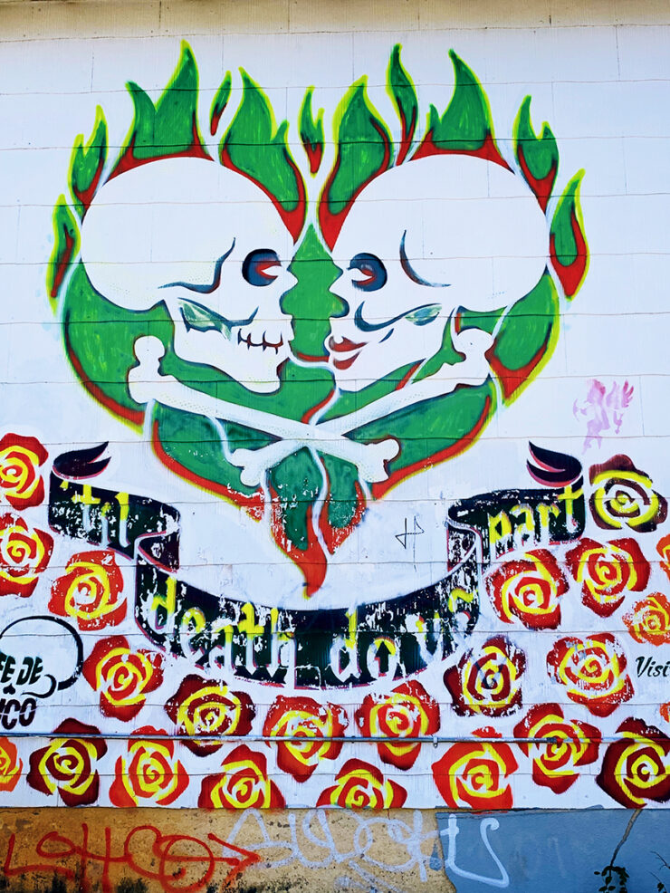 til death do us part mural in east austin