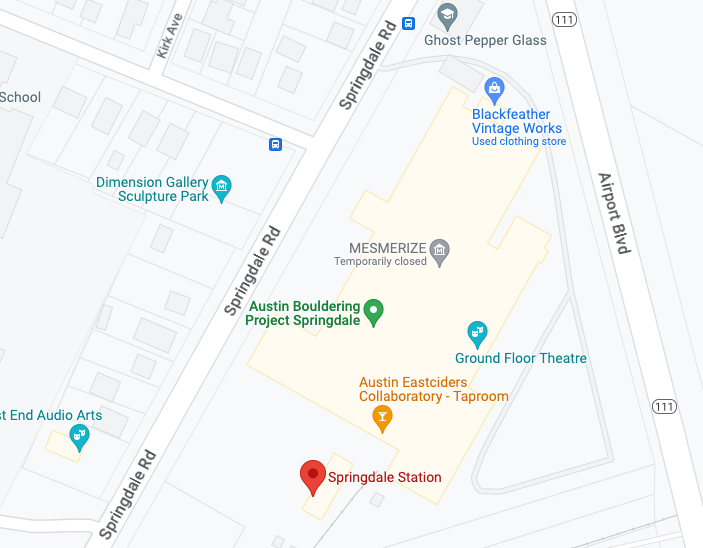 google map showing springdale station