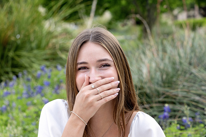 high school senior photos on university of texas campus