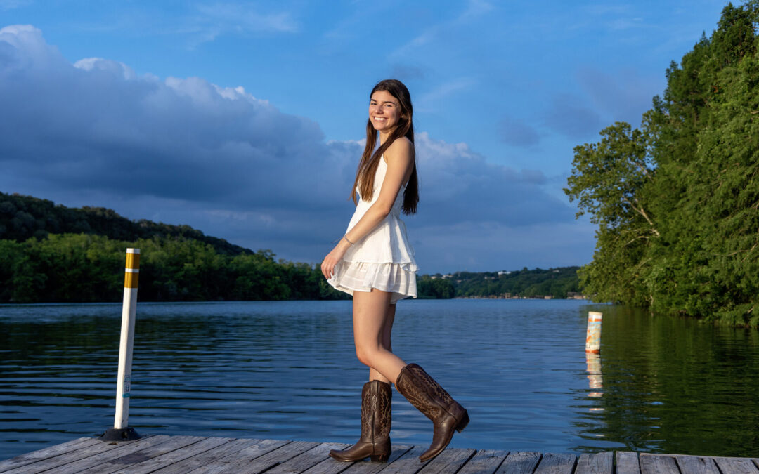 Senior Photo Session at Commons Ford Ranch in Austin