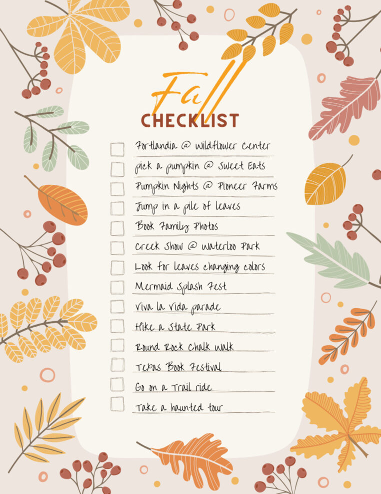 fall checklist for families in austin, texas