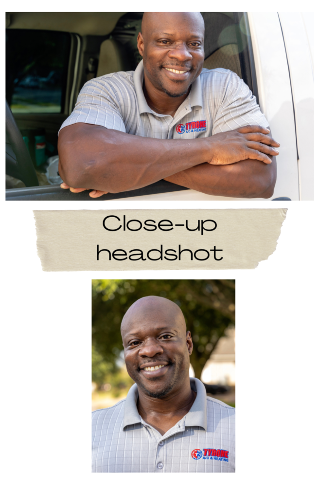 close-up headshot example