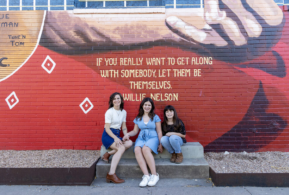 south congress murals for family photo session in austin, texas