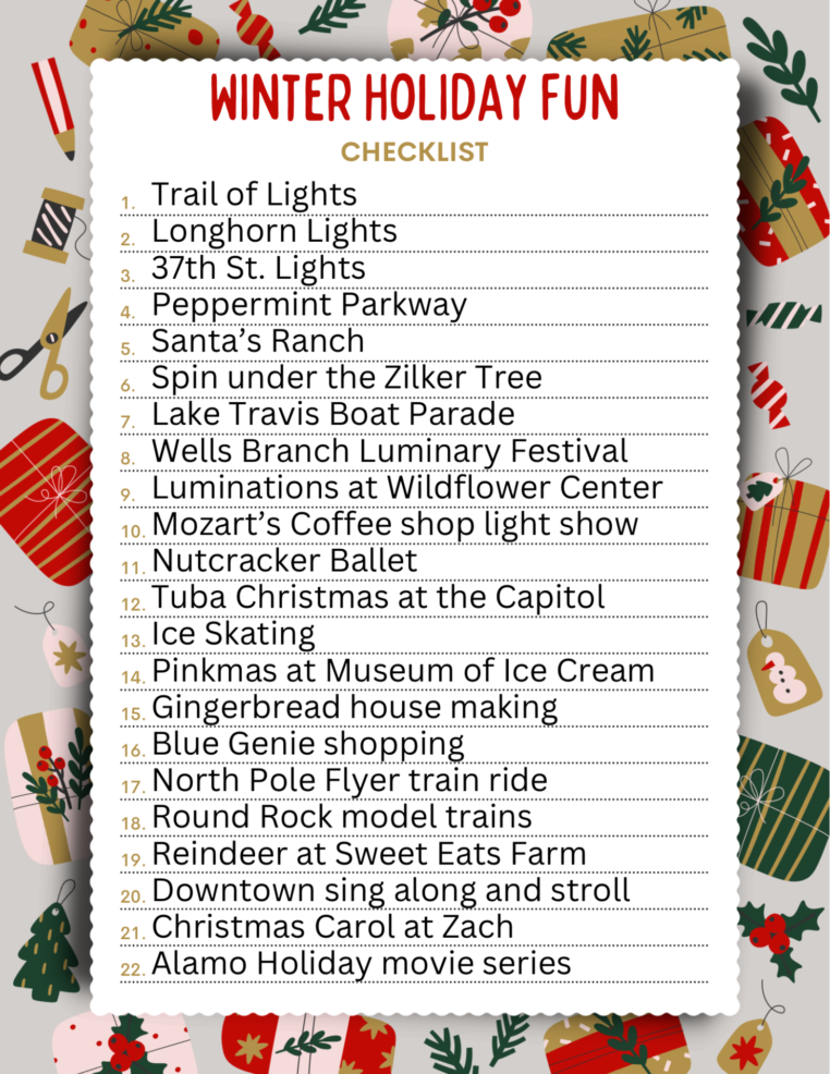 winter holiday idea list