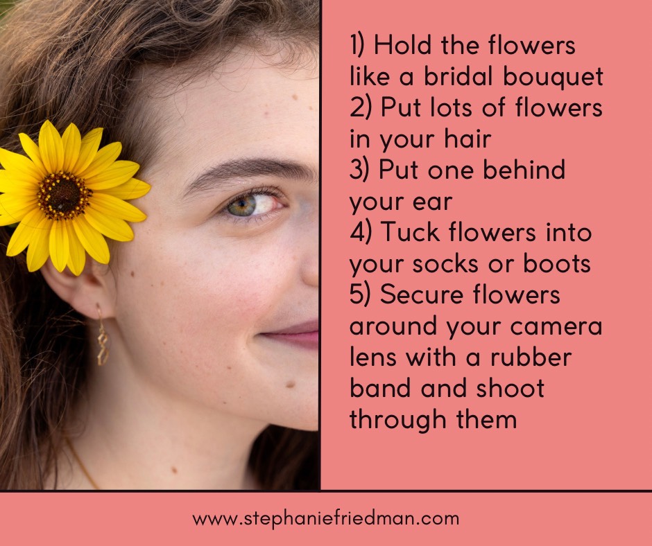 how to pose with flowers tips