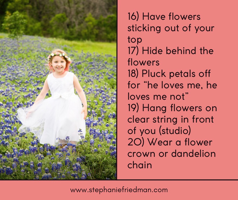 how to use flowers in your picture sessions in austin, texas