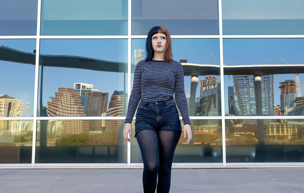 austin long center rotunda backdrop senior photo session