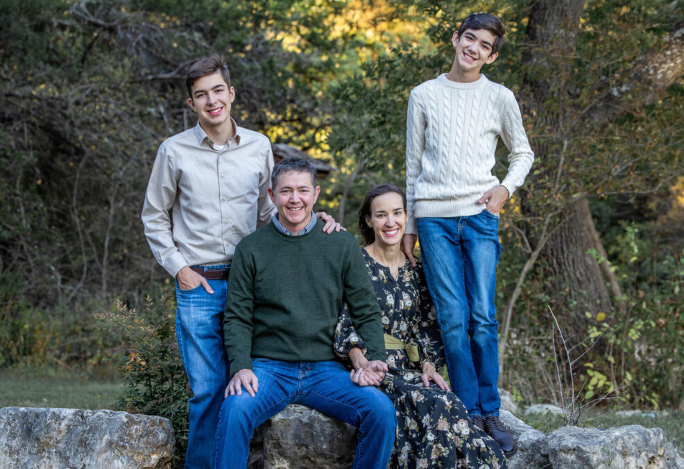 family photo session at bull creek park in austin, texas