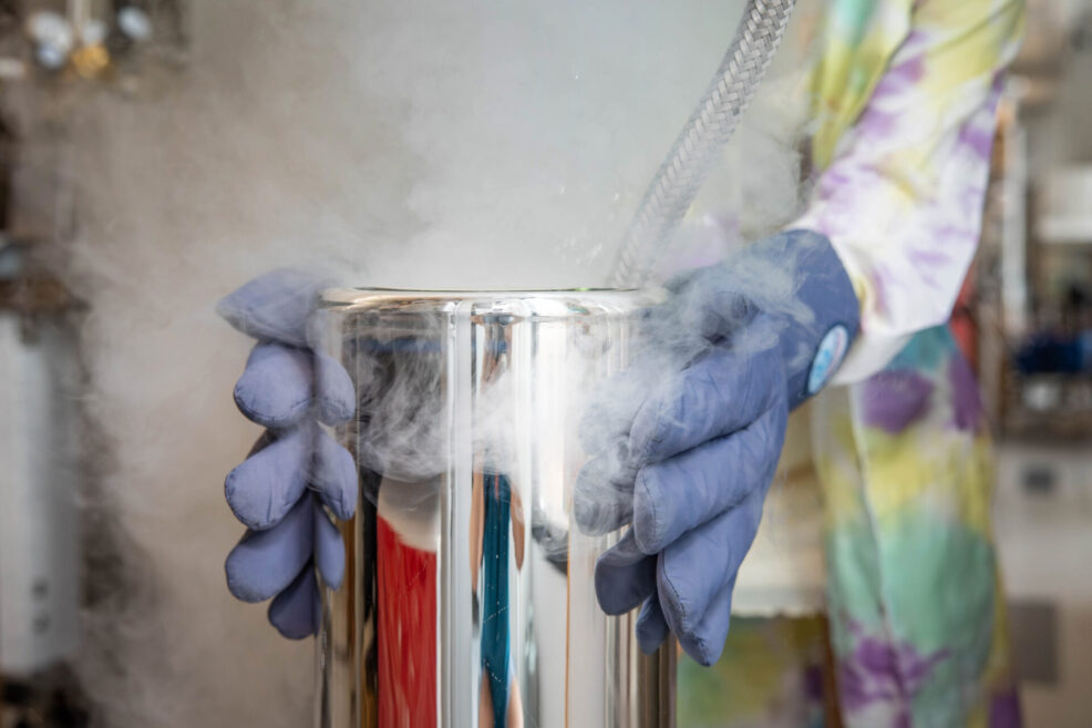 liquid nitrogen photo session on UT campus