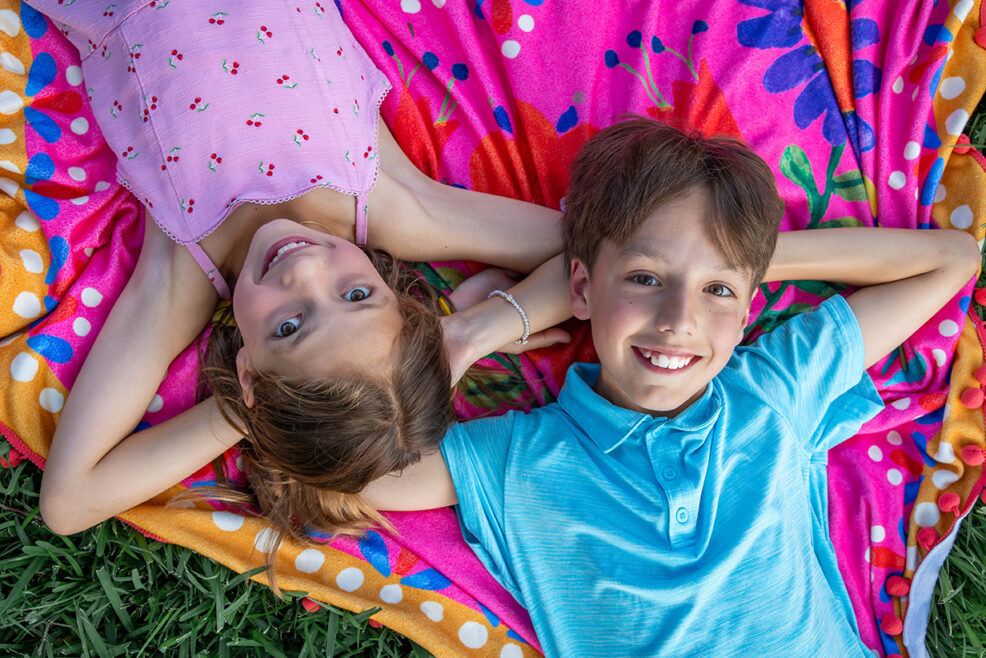 brother and sister at family photo session in austin, texas