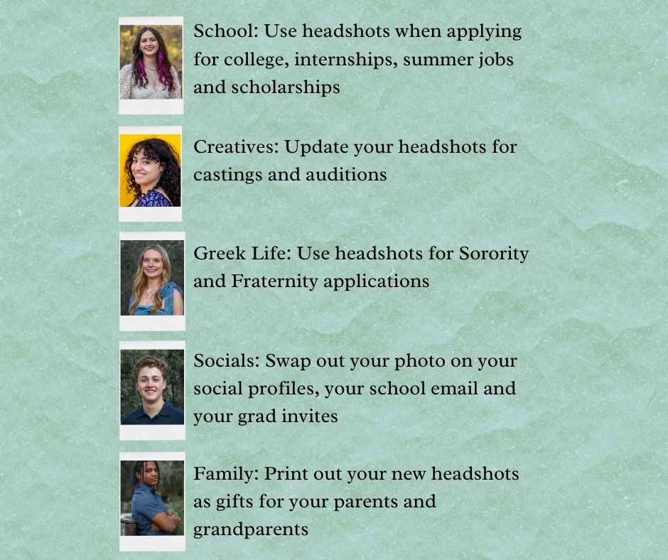 high school senior photo session tips for headshot use by stephanie friedman photography