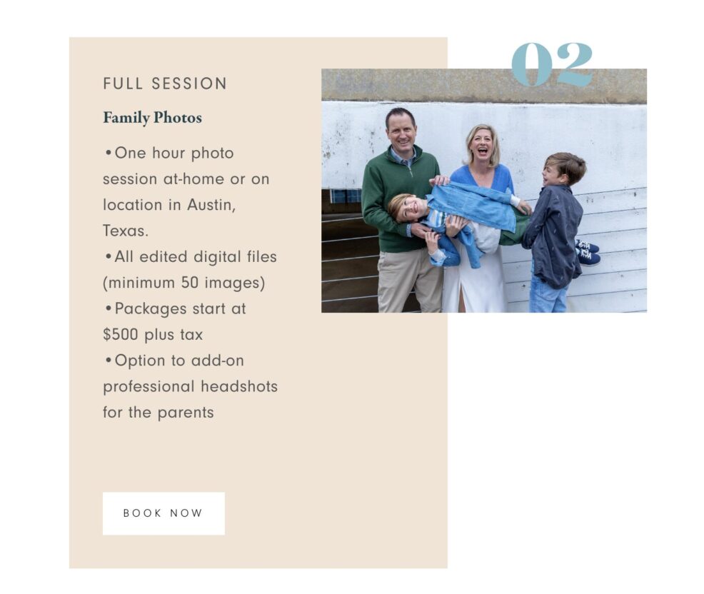 now booking family photo sessions in austin, texas with stephanie friedman photography