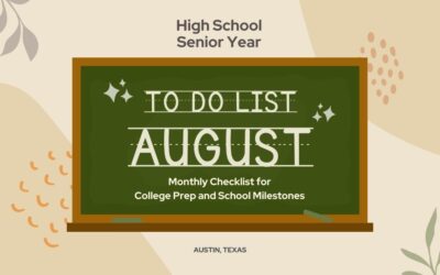 High School Senior Year Checklist – August
