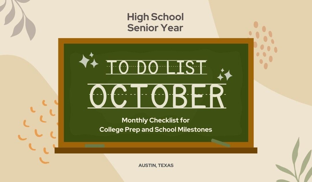 High School Senior Year Checklist – October