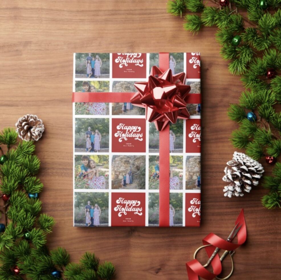 custom photo wrapping paper gift guide idea