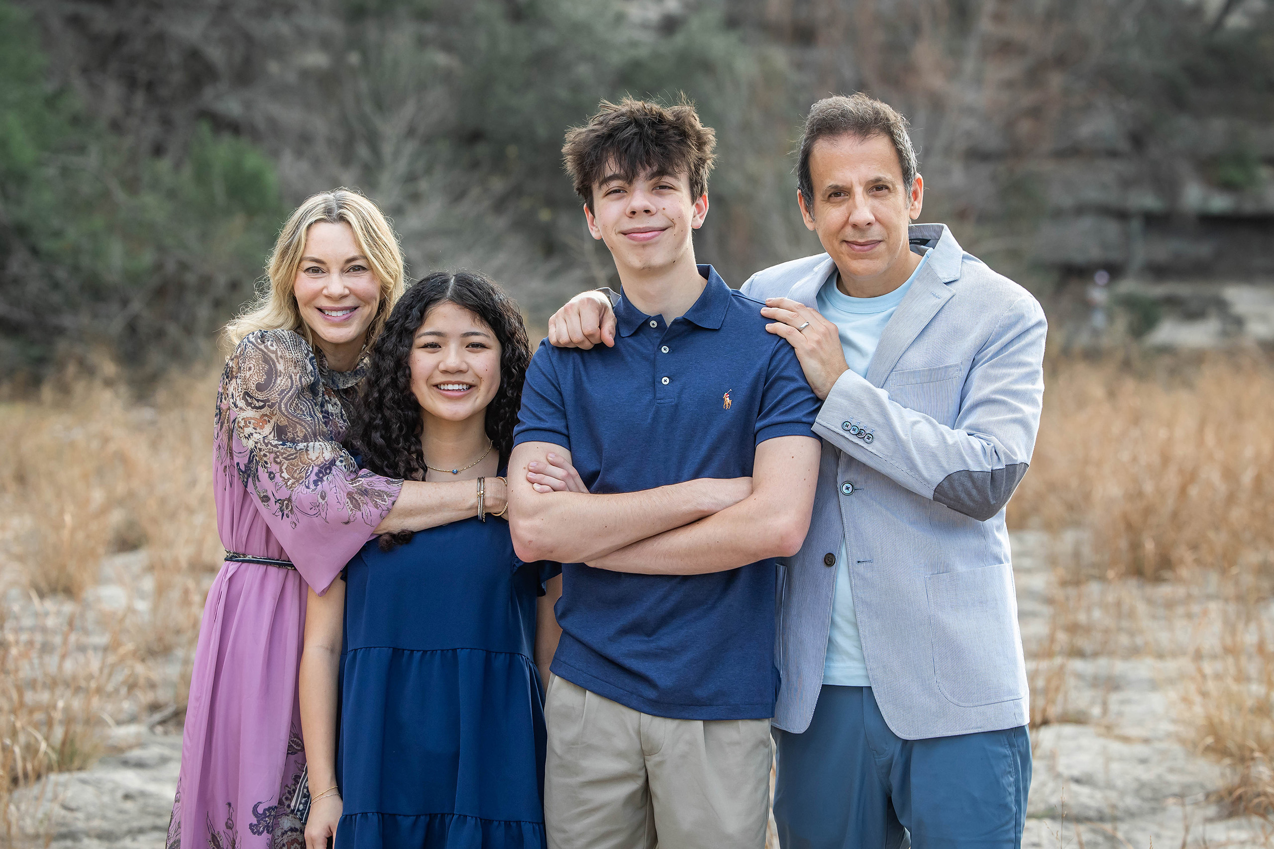 family photo session at bull creek park in austin