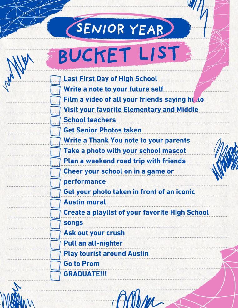 high school senior year bucket list