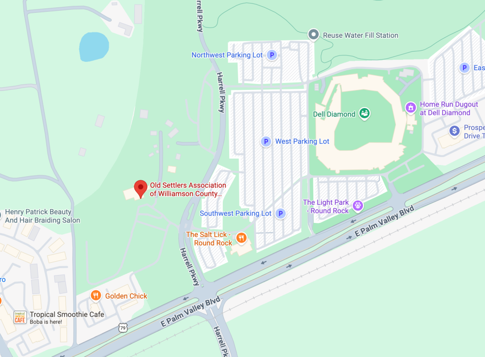 old settlers association map in round rock