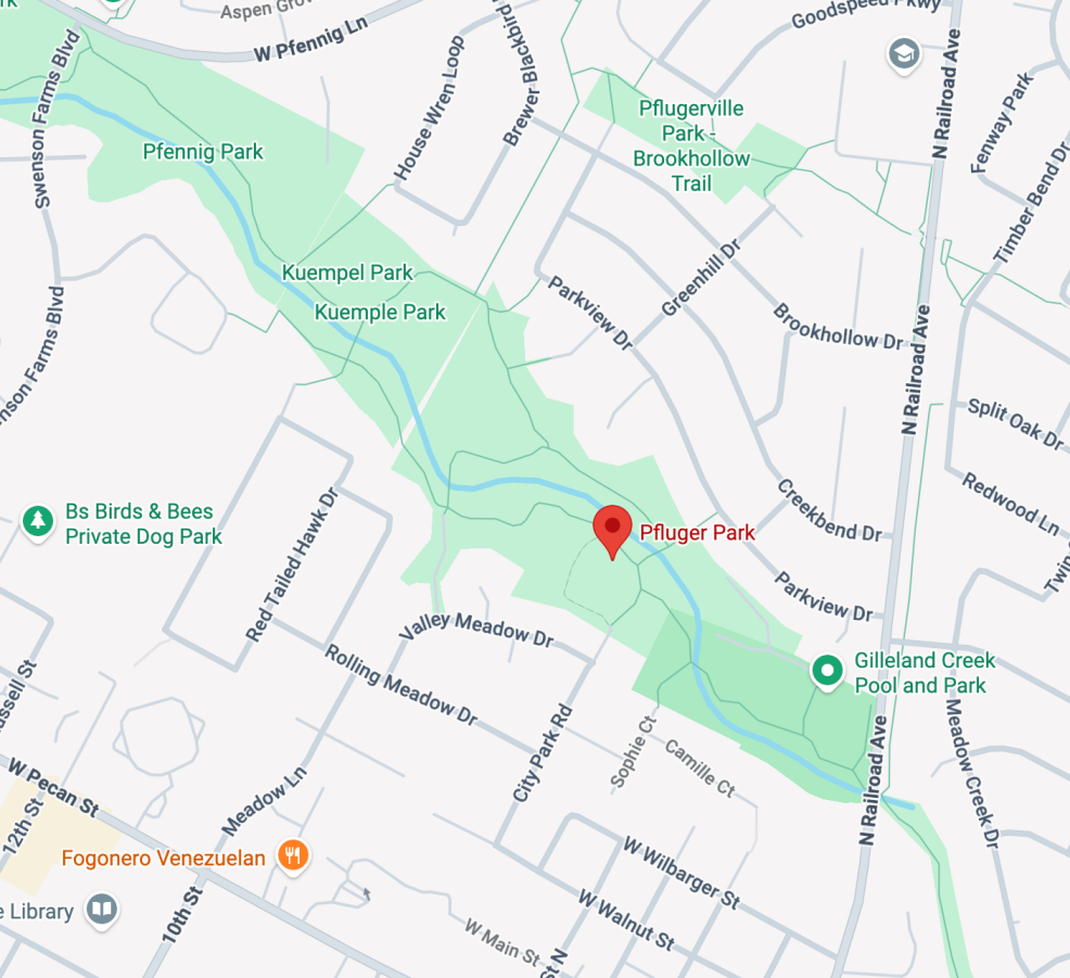 map of plfuger park 