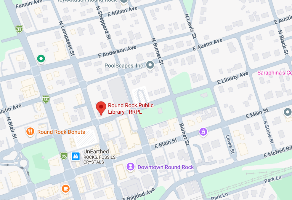map of the round rock public library
