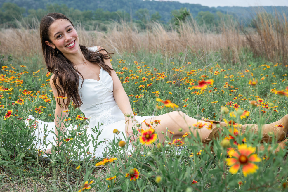 commons ford ranch high school senior photo session among the spring wildflowers