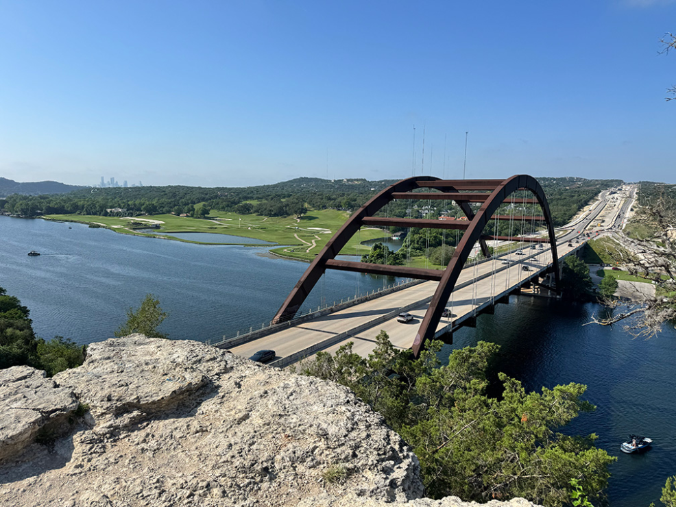 view from the 360 bridge overlook in austin
