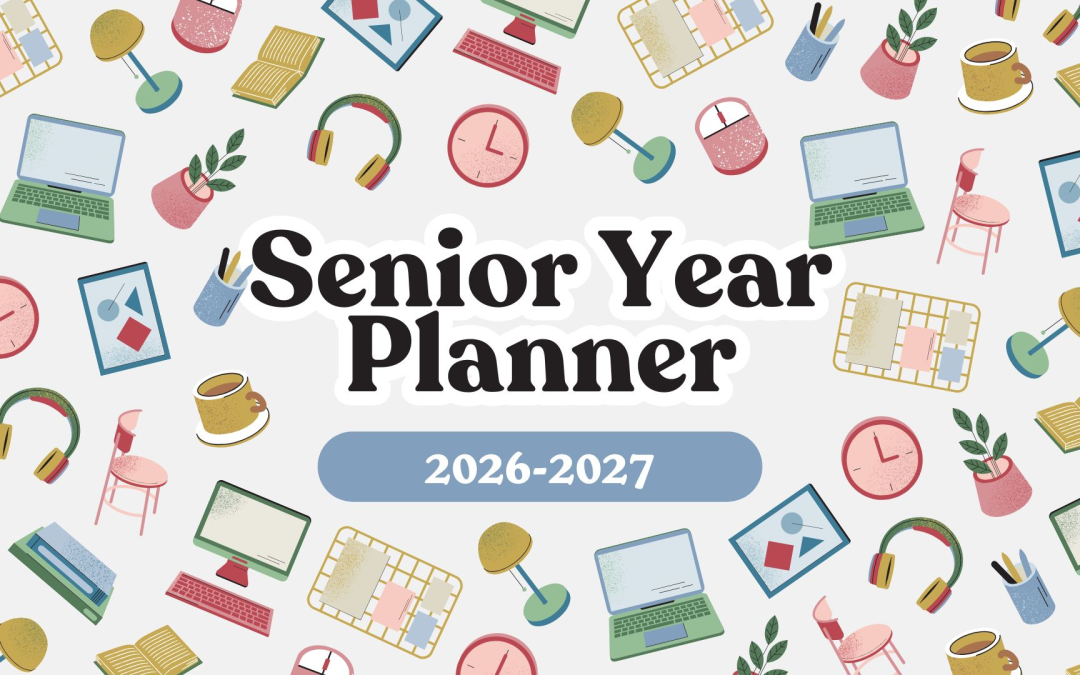 graphic of senior year planner for blog post