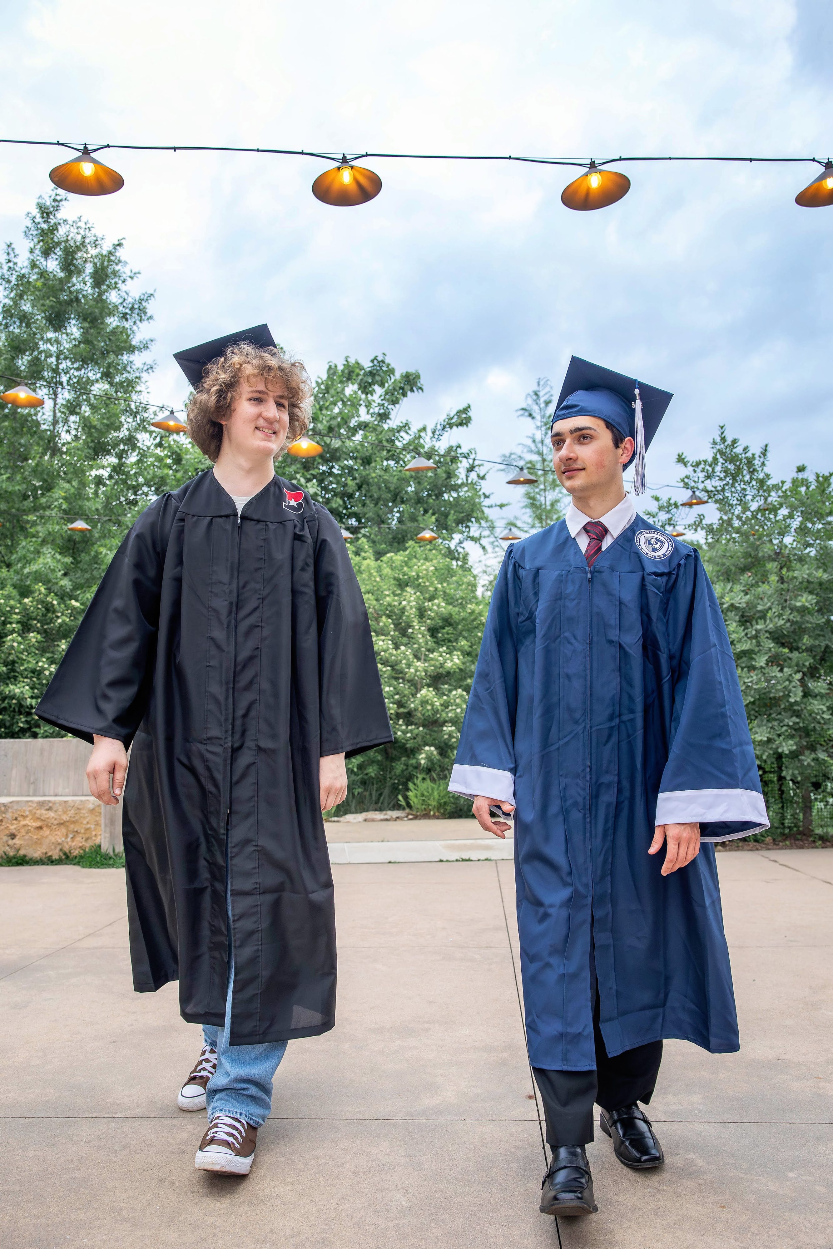 sibling shared senior photo session at pease park in austin