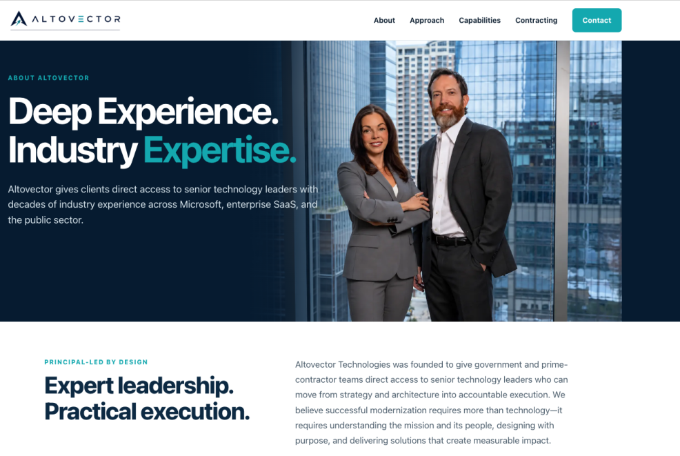altovector technologies website header